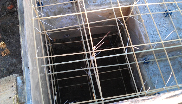 столбчатый фундамент. стеклопластиковая арматура